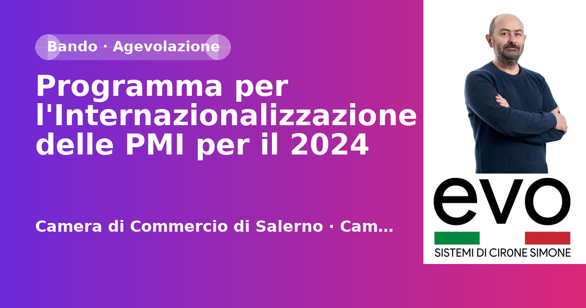 Programma per l'Internazionalizzazione delle PMI per il 2024
