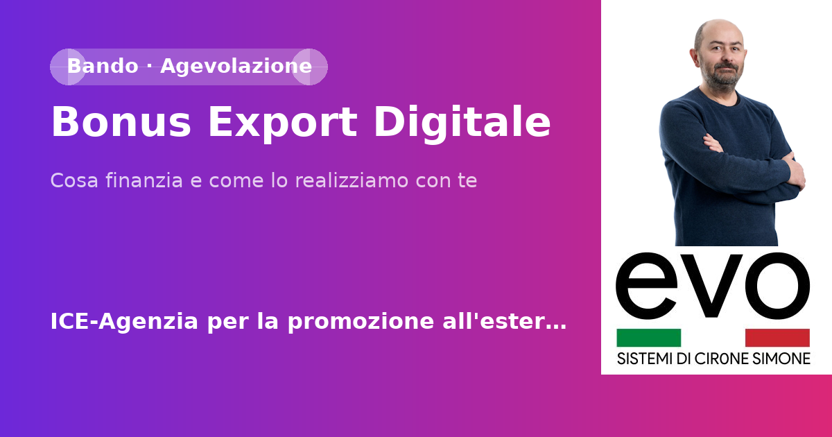 Bonus Export Digitale