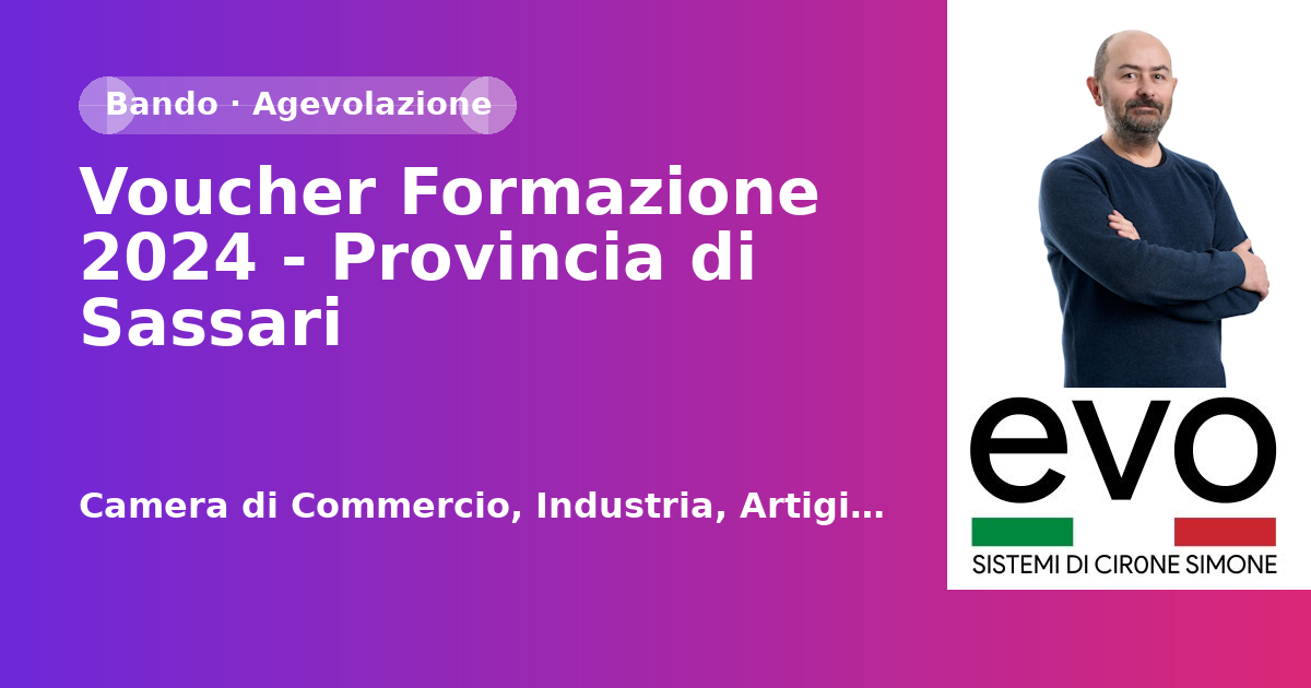 Voucher Formazione 2024 - Provincia di Sassari