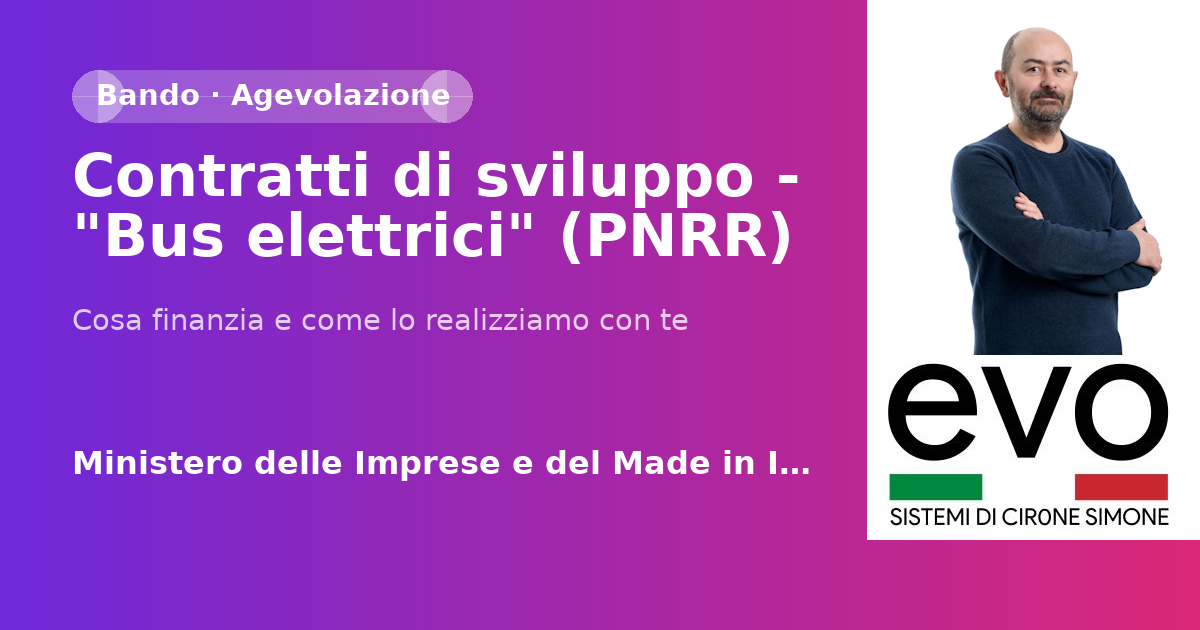 Contratti di sviluppo - "Bus elettrici" (PNRR)