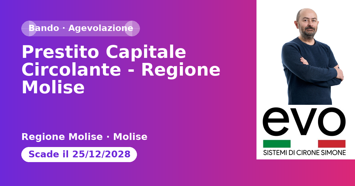 Anteprima: Prestito Capitale Circolante - Regione Molise