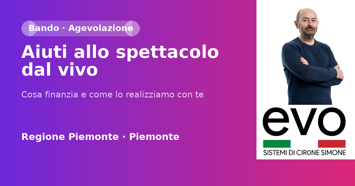 Aiuti allo spettacolo dal vivo