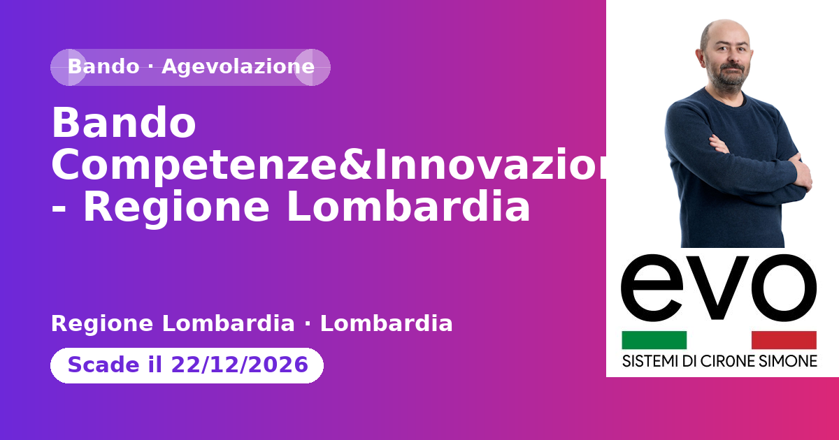 Bando Competenze&Innovazione - Regione Lombardia