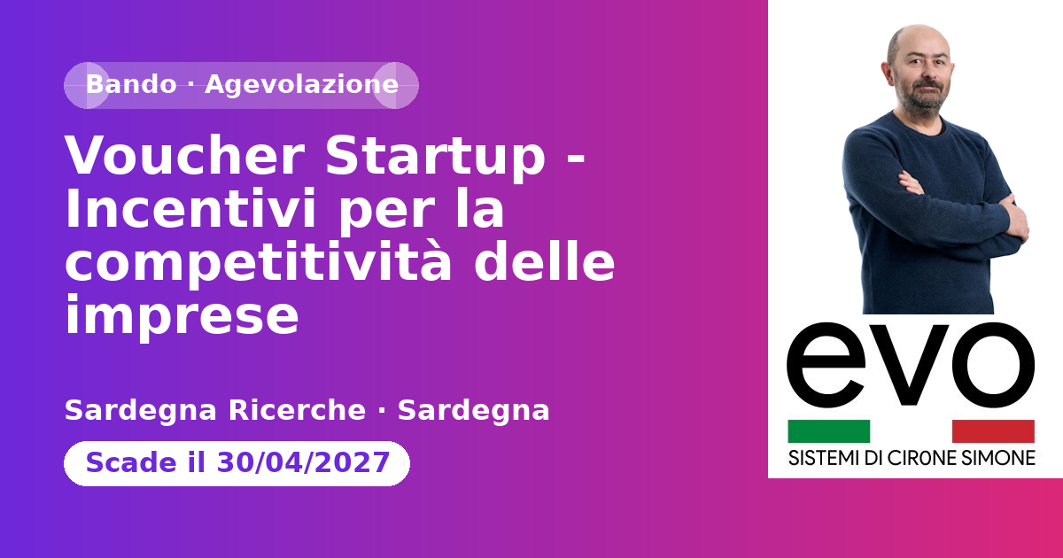 Voucher Startup - Incentivi per la competitività delle imprese