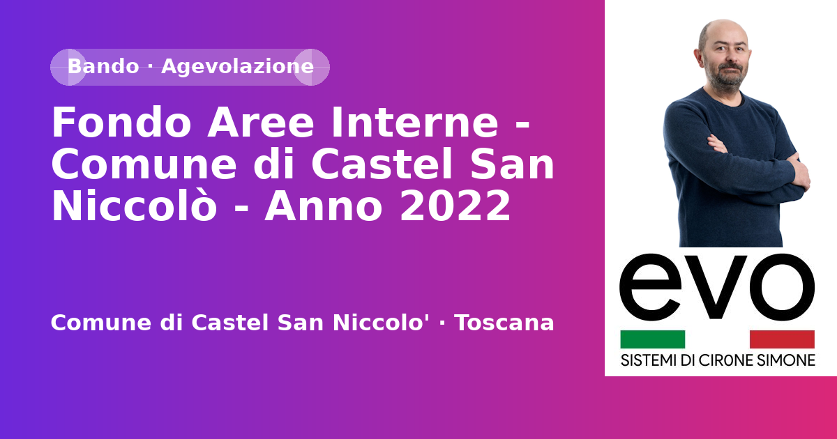 Fondo Aree Interne - Comune di Castel San Niccolò - Anno 2022