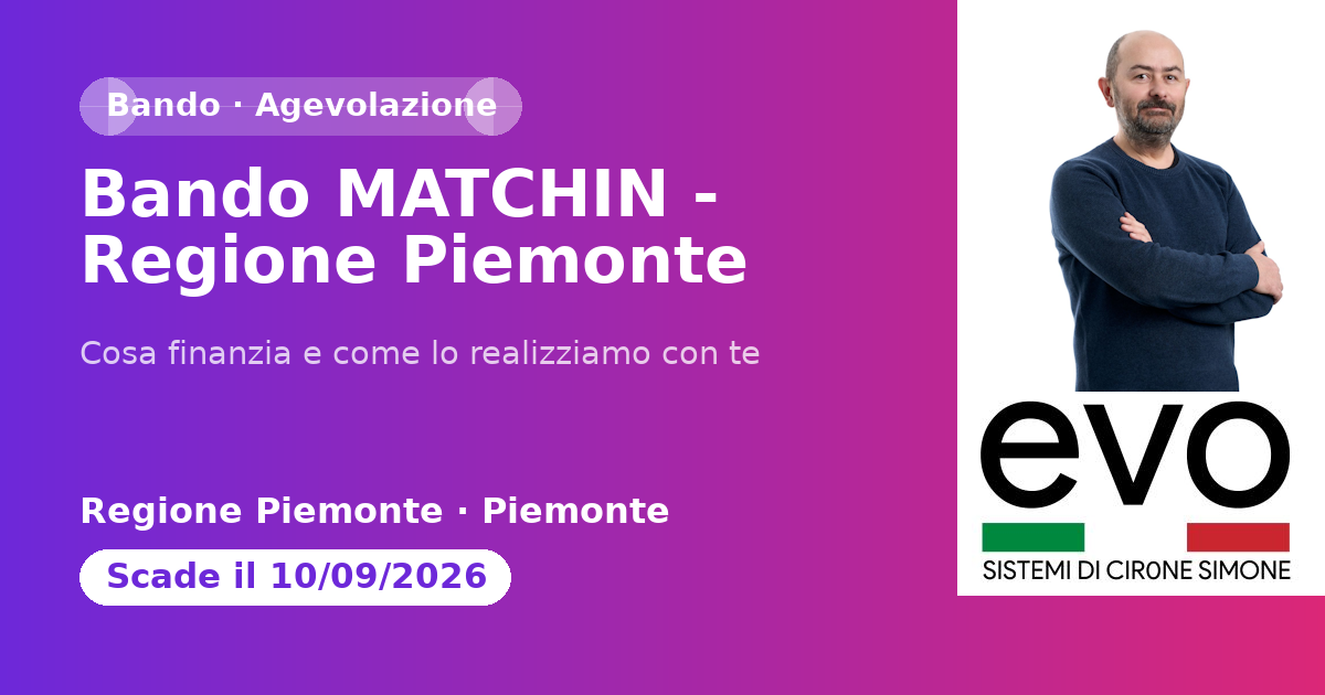 Bando MATCHIN - Regione Piemonte