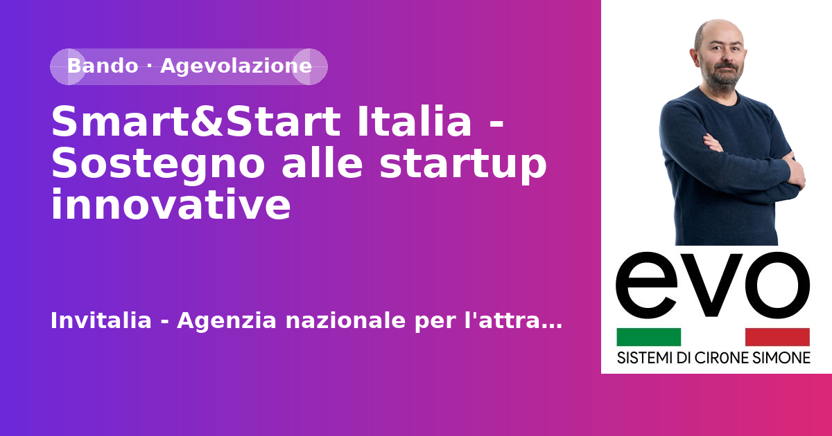 Smart&Start Italia - Sostegno alle startup innovative