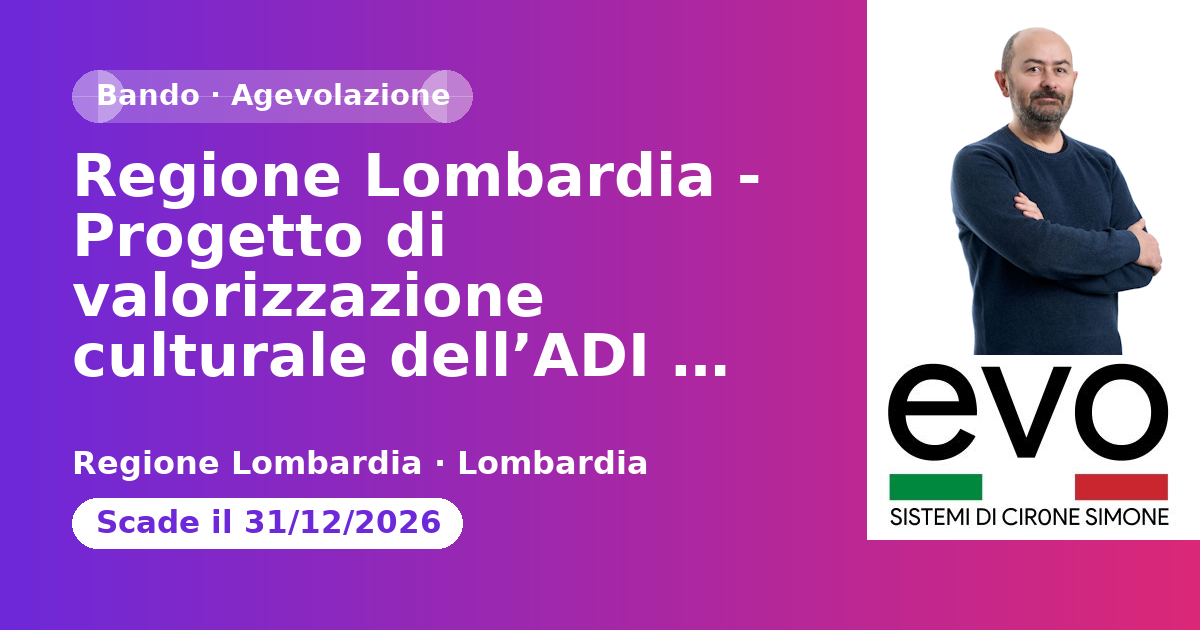 Anteprima: Regione Lombardia - Progetto di valorizzazione culturale dell’ADI Design Museu…