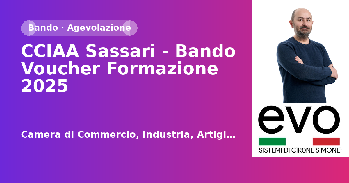 CCIAA Sassari - Bando Voucher Formazione 2025