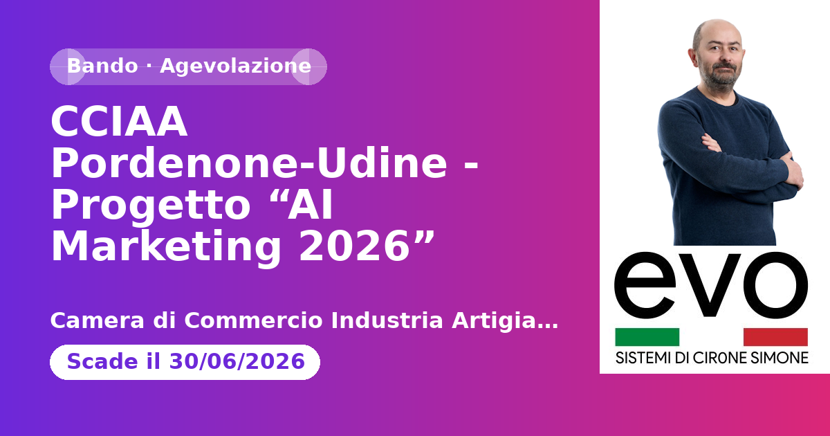 CCIAA Pordenone-Udine - Progetto “AI Marketing 2026”