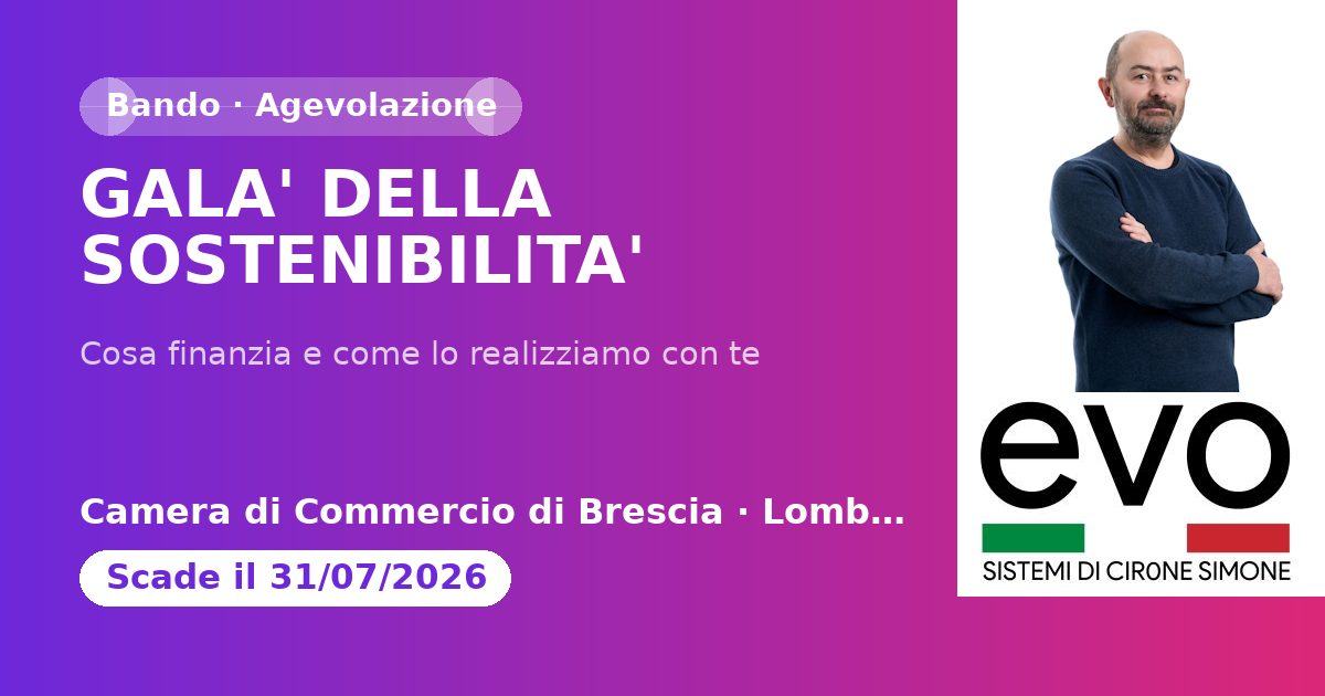GALA' DELLA SOSTENIBILITA'
