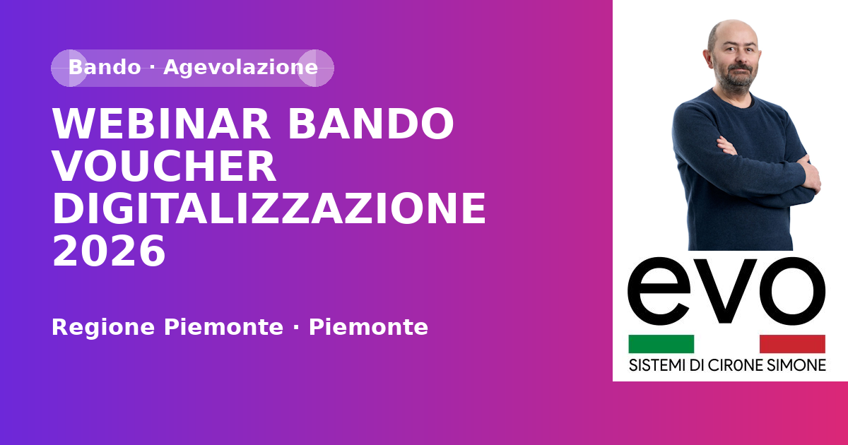 WEBINAR BANDO VOUCHER DIGITALIZZAZIONE 2026