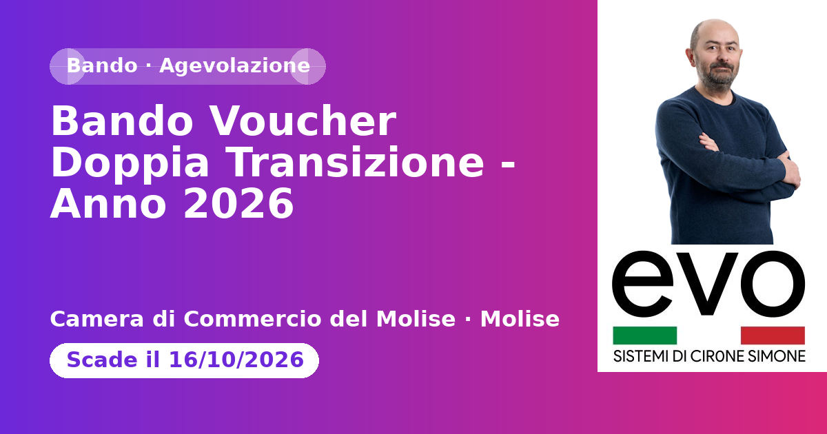 Bando Voucher Doppia Transizione - Anno 2026