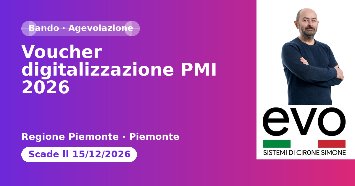 Voucher digitalizzazione PMI 2026