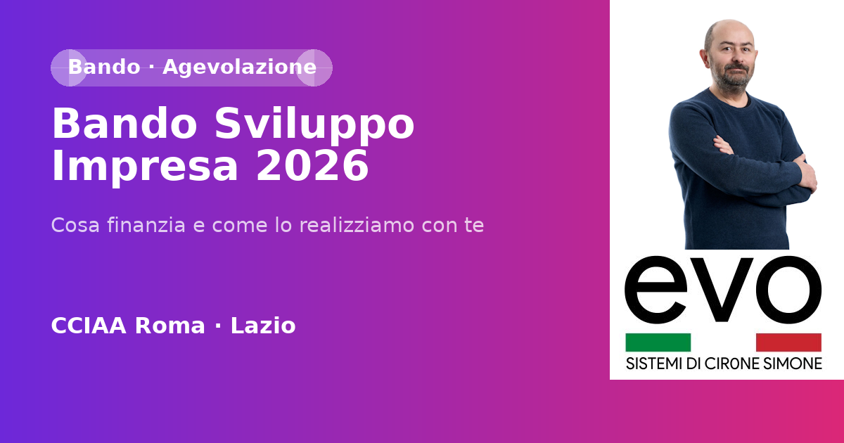 Bando Sviluppo Impresa 2026