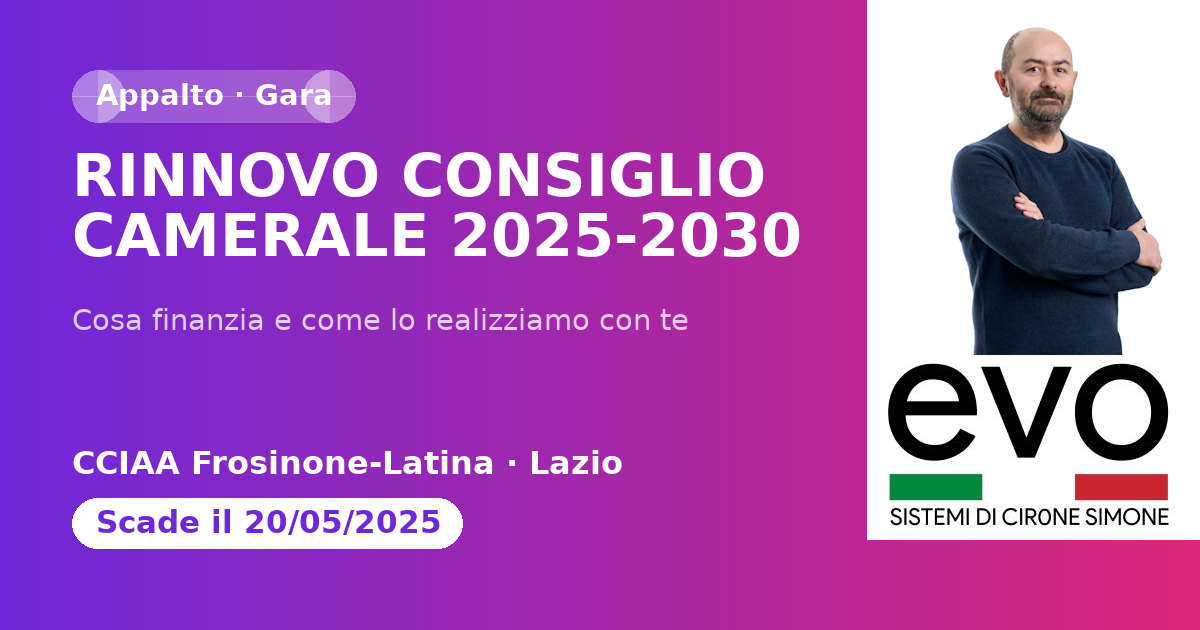 RINNOVO CONSIGLIO CAMERALE 2025-2030
