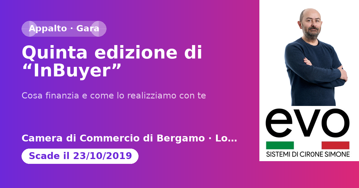 Quinta edizione di “InBuyer”