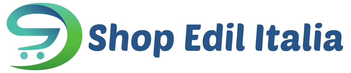 Web Agency Perugia | Creazione Siti Web SEO Social Media Marketing 21 L'immagine è un logo per "Shop Edil Italia". Presenta un'icona stilizzata del carrello della spesa in verde e blu con il nome dell'azienda scritto a destra in grassetto, lettere blu. Questo marchio è stato sapientemente realizzato da una Web Agency di Perugia specializzata in design moderno.