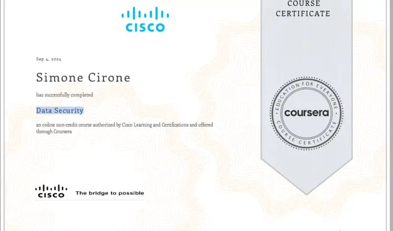 Cisco Data Security Simone Cirone