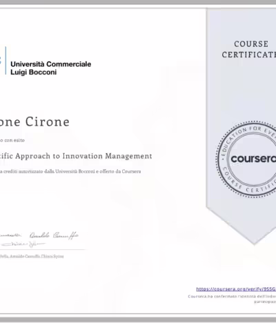 Nuova Certificazione Bocconi: Approccio Scientifico alla Gestione dell'Innovazione per Evo Sistemi 5 Nuova Certificazione Bocconi: Approccio Scientifico alla Gestione dell’Innovazione per Evo Sistemi