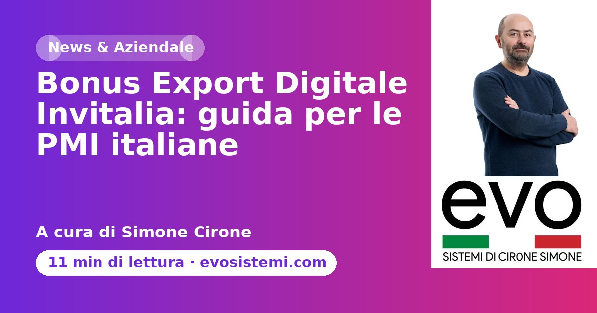 Bonus Export Digitale Invitalia: guida per le PMI italiane