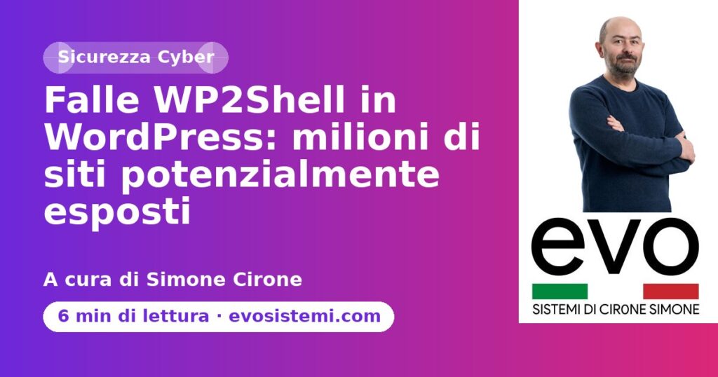 Falle WP2Shell in WordPress: milioni di siti potenzialmente esposti
