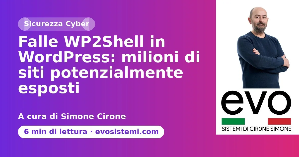 Falle WP2Shell in WordPress: milioni di siti potenzialmente esposti