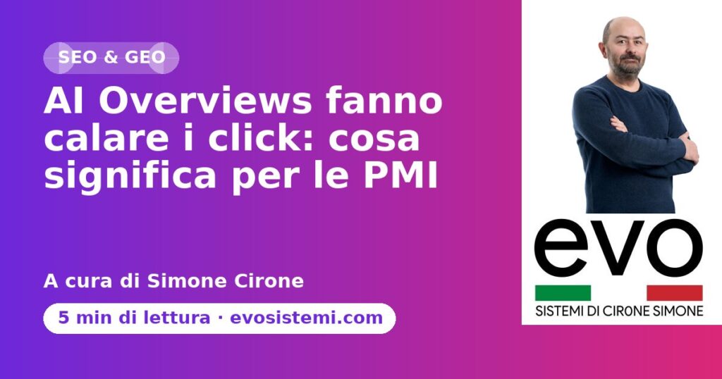 AI Overviews fanno calare i click: cosa significa per le PMI