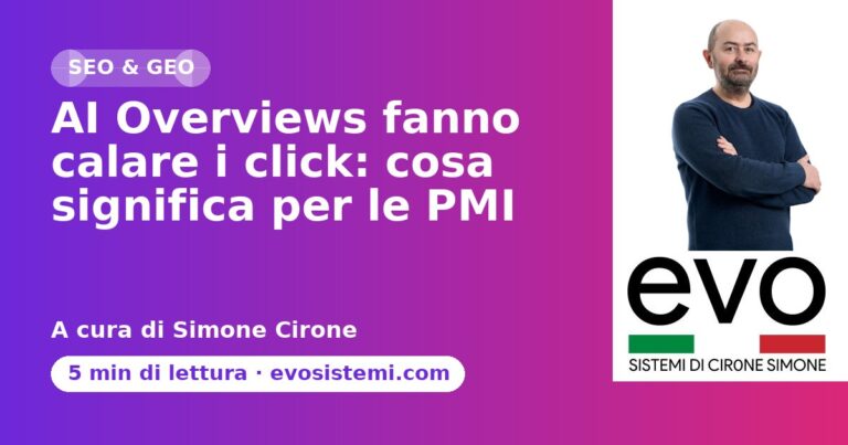 AI Overviews fanno calare i click: cosa significa per le PMI