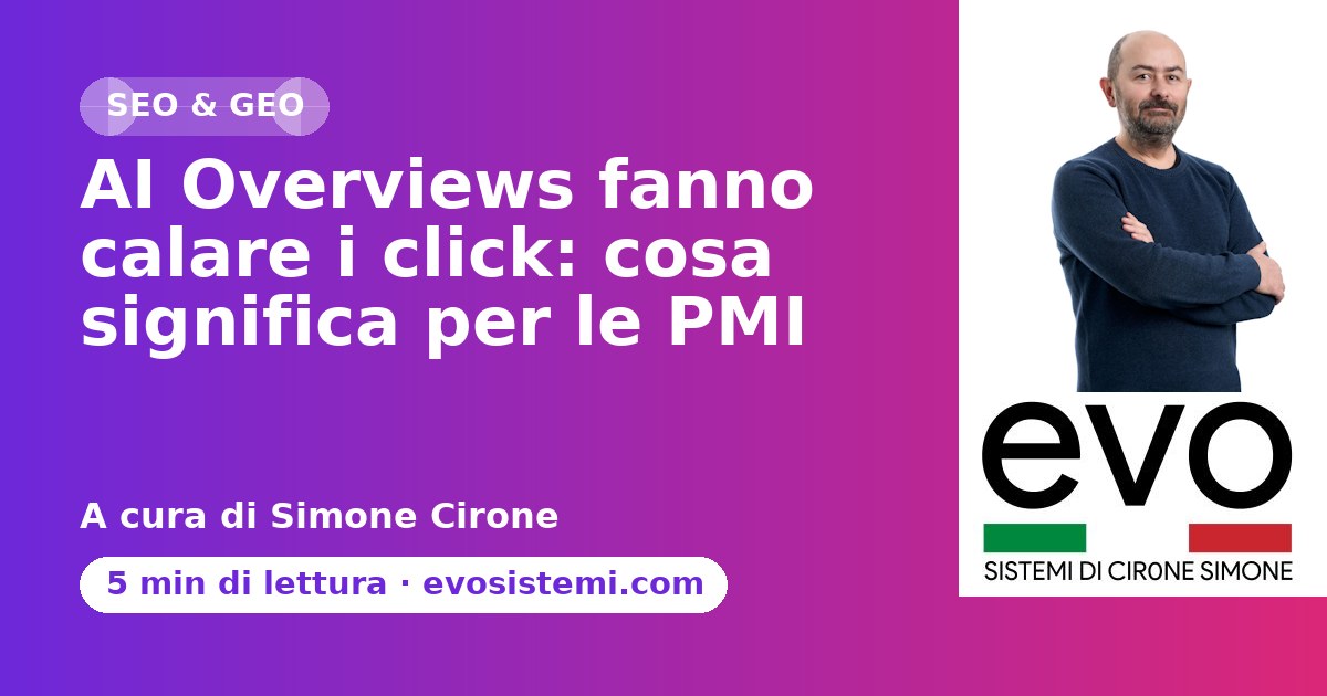 AI Overviews fanno calare i click: cosa significa per le PMI