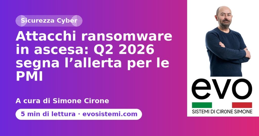 Attacchi ransomware in ascesa: Q2 2026 segna l’allerta per le PMI