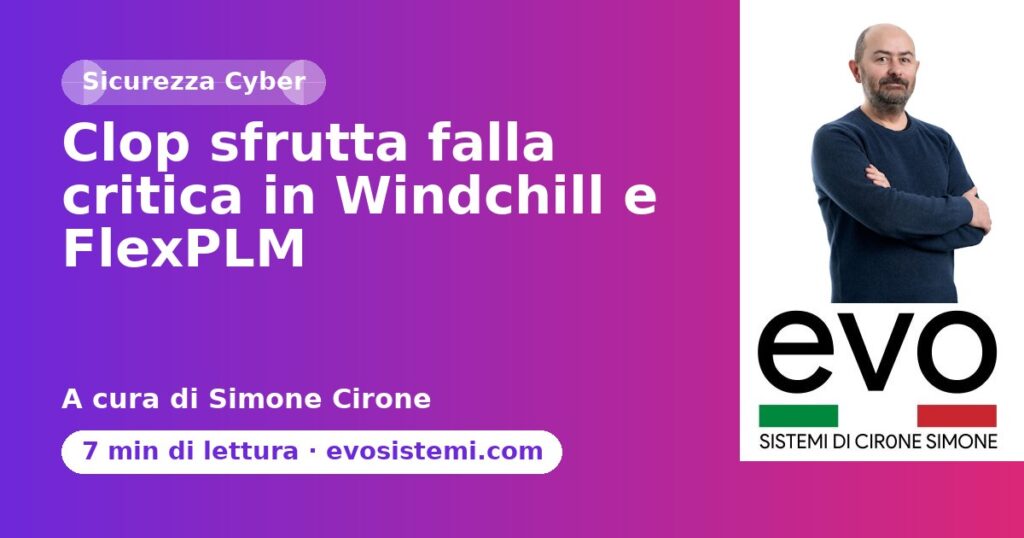 Clop sfrutta falla critica in Windchill e FlexPLM