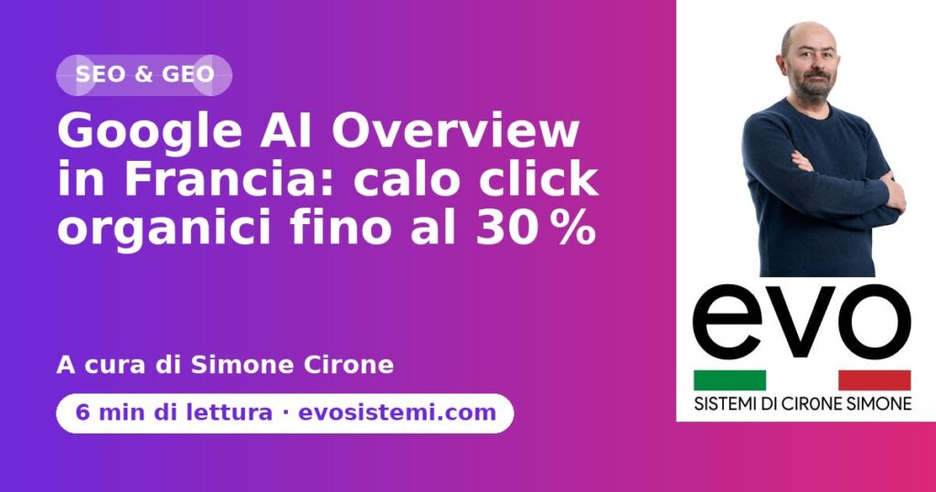 Google AI Overview in Francia: calo click organici fino al 30 %