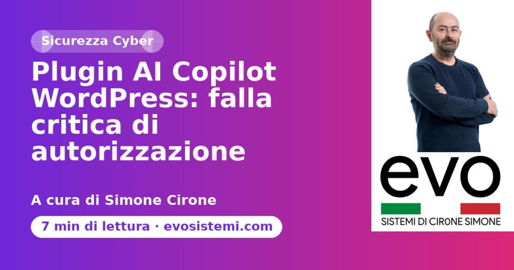 Plugin AI Copilot WordPress: falla critica di autorizzazione