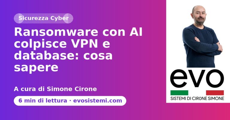 Ransomware con AI colpisce VPN e database: cosa sapere