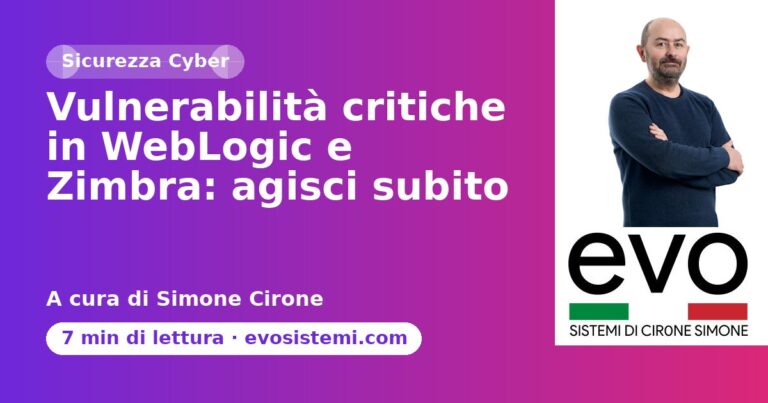 Vulnerabilità critiche in WebLogic e Zimbra: agisci subito