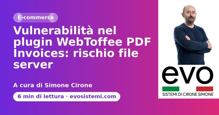 Vulnerabilità nel plugin WebToffee PDF Invoices: rischio file server